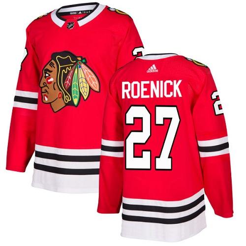 Adidas Men Chicago Blackhawks #27 Jeremy Roenick Red Home Authentic Stitched NHL Jersey->chicago blackhawks->NHL Jersey